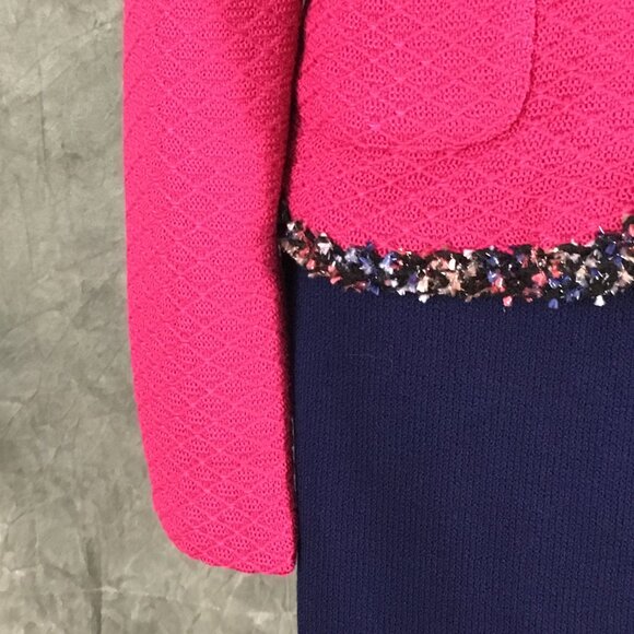 BEAUTIFUL st john knit pink blue multi jacket skirt suit size 8 - Picture 6 of 11